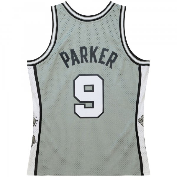 Unisex San Antonio Spurs Tony Parker Mitchell & Ness Gray Hall of Fame Class of 2023 Throwback Swingman Jersey