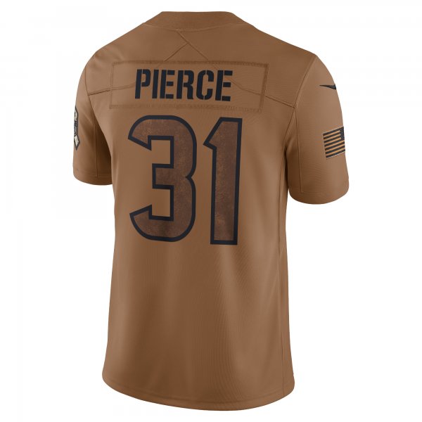 Men's Houston Texans Dameon Pierce Nike Brown 2023 Salute To Service Limited Jersey