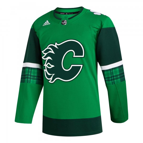 Men's Calgary Flames  adidas Kelly Green 2023 St. Patrick's Day Primegreen Jersey