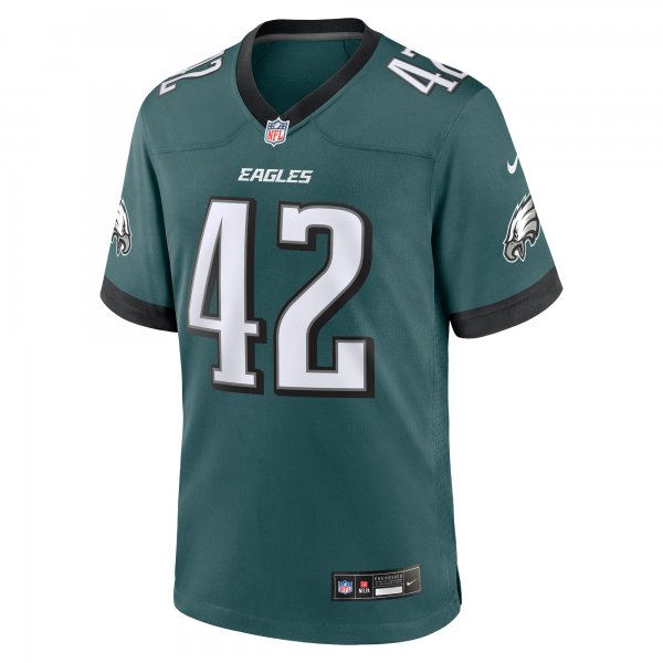 Men's Philadelphia Eagles Oren Burks Nike Midnight Green  Game Jersey