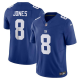 Men's New York Giants #8 Daniel Jones Nike Royal Vapor F.U.S.E. Limited Jersey