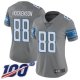 Women's Detroit Lions #88 T.J. Hockenson GrayStitched NFL Limited Rush 100th Season Jersey