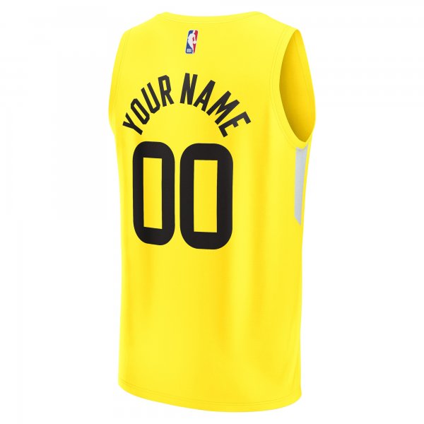 Youth Utah Jazz Fanatics Yellow Fast Break Replica Custom Jersey - Icon Edition