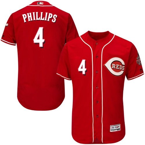 Cincinnati Reds #4 Brandon Phillips Red Flexbase Collection Stitched MLB Jersey