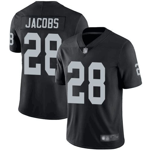 Las Vegas Raiders #28 Josh Jacobs Black Team Color Men's Stitched Nike NFL Vapor Untouchable Limited Jersey