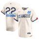 Men's Los Angeles Dodgers #22 Clayton Kershaw Nike Cream 2024 City Connect Cool Base Jersey