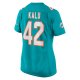 Women's Miami Dolphins Joshua Kalu Nike  Aqua Team Game Jersey