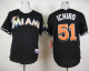 Miami Marlins #51 Ichiro Suzuki Black Cool Base Stitched MLB Jersey