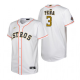 Men's Houston Astros MLB #3 Jeremy Pena White 2023 Gold Collection Flex Base Nike Jersey