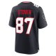 Men's Houston Texans Cade Stover Nike  Navy Game Jersey