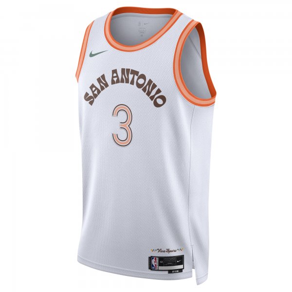 Unisex San Antonio Spurs Keldon Johnson Nike White 2023/24 Swingman Jersey - City Edition