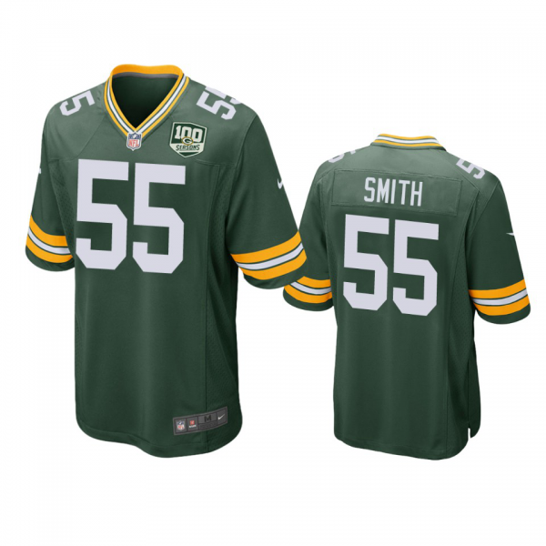 Men's Nike Green Bay Packers #55 Za'Darius Smith Green 100 Seasons Game Jersey