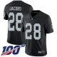 Las Vegas Raiders #28 Josh Jacobs Black Team Color Youth Stitched NFL 100th Season Vapor Limited Jersey