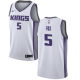 Men's Nike Sacramento Kings #5 De'Aaron Fox White Swingman Association Edition NBA Jersey