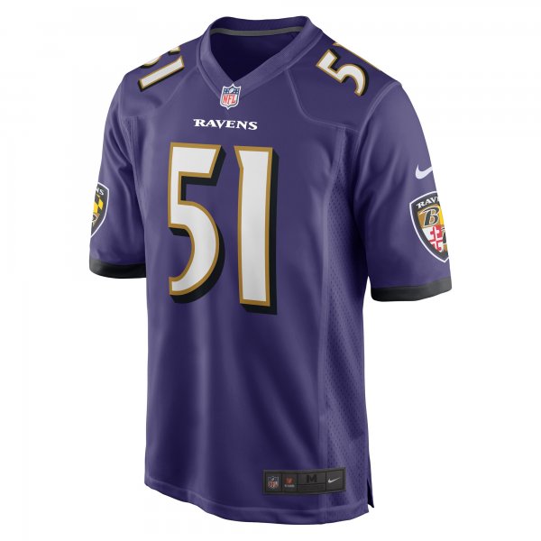 Men's Baltimore Ravens Josh Ross Nike Purple Game Player Jersey