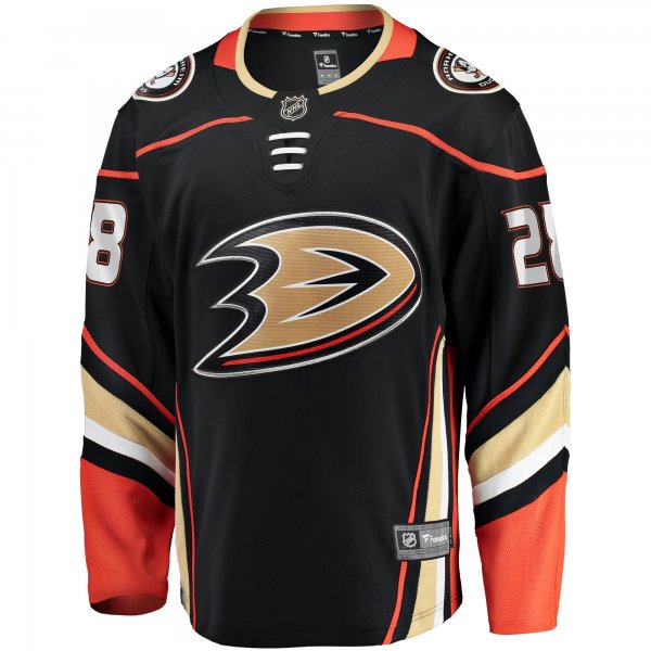 Men's Anaheim Ducks Gustav Lindstrom Fanatics Black Home Premier Breakaway Player Jersey