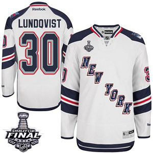 New York Rangers #30 Henrik Lundqvist White 2014 Stadium Series With Stanley Cup Finals Stitched Youth NHL Jersey