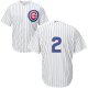 Chicago Cubs #2 Tommy La Stella White Cool Base Majestic Home Baseball Only Number Jersey