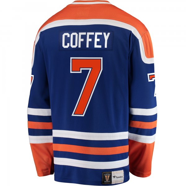 Men's Edmonton Oilers Paul Coffey Fanatics Blue Premier Breakaway Retired Player Jersey