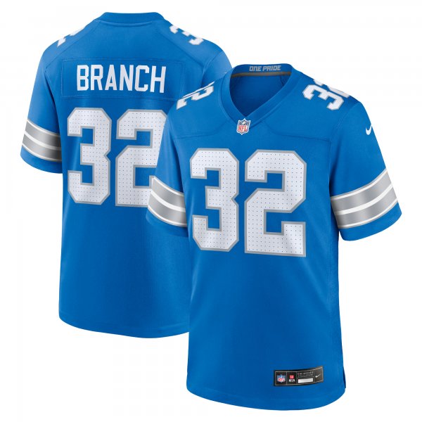 Men's Detroit Lions Brian Branch Nike Blue Game Jersey