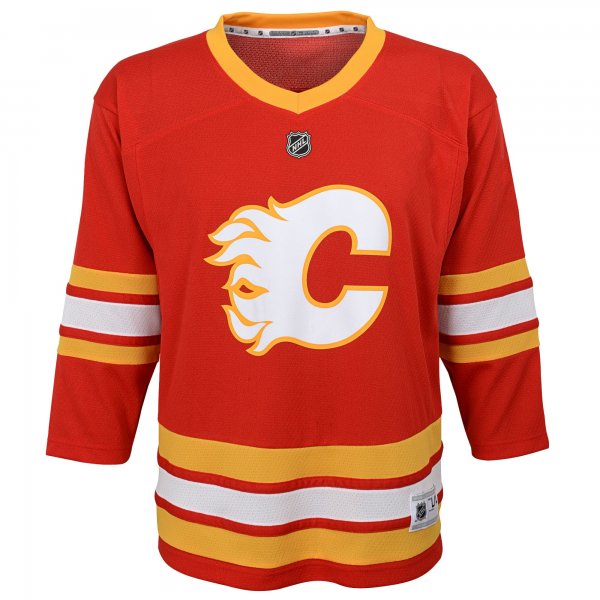 Youth Calgary Flames Red Home Replica Custom Jersey