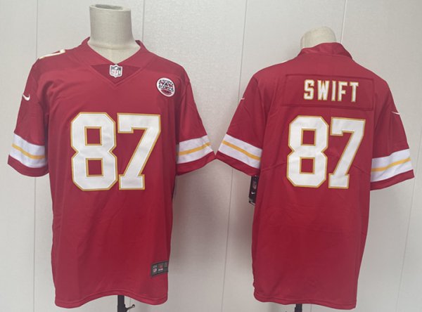 Men's Kansas City Chiefs #87 Taylor Swift Red City Jersey