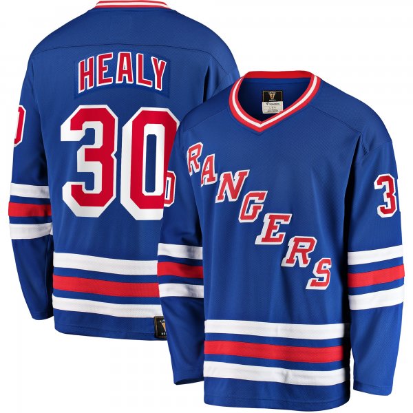 Men's New York Rangers Glenn Healy Fanatics Blue Premier Breakaway Retired Player Jersey