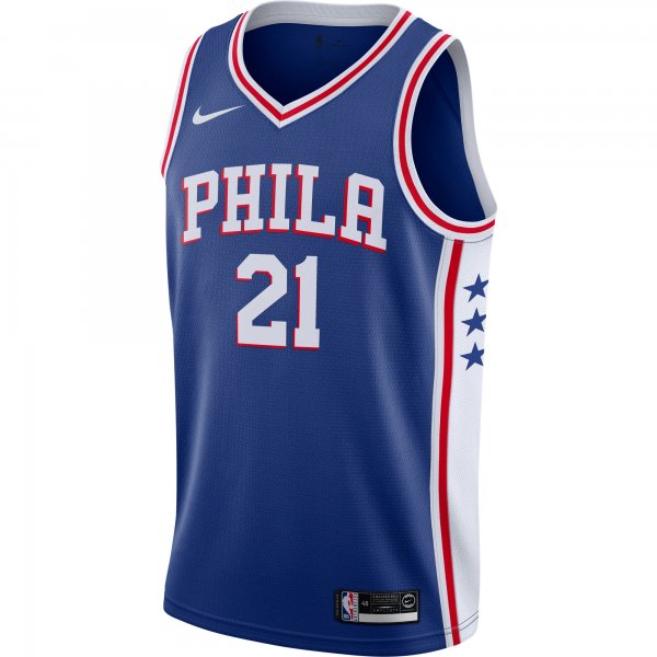 Men's Philadelphia 76ers Joel Embiid Nike Royal 2019/2020 Swingman Jersey - Icon Edition