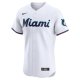 Men's Miami Marlins Nike White Home Elite Jersey