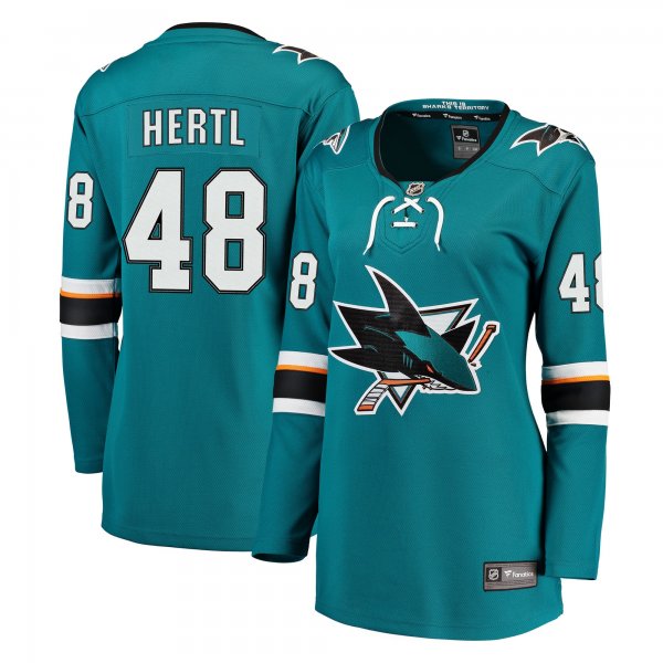 Women's San Jose Sharks Tomas Hertl Fanatics Teal Home Premier Breakaway Player Jersey