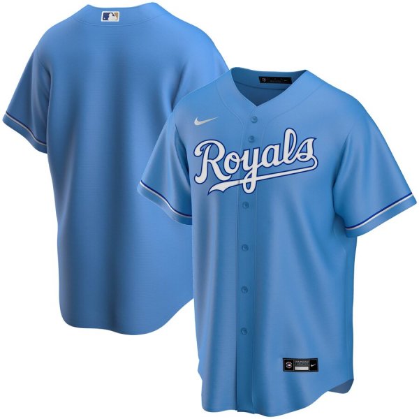 Men's Nike Kansas City Royals Blank Light Blue Alternate 2020 MLB Jersey