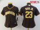 WoMen's San Diego Padres #23 Tatis jr brown Game 2021 Nike MLB Jersey