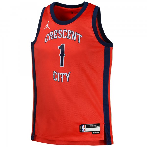 Swingman Jersey New Orleans Pelicans Zion Williamson Jordan Brand Red Statement