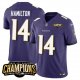 Men's Baltimore Ravens #14 Kyle Hamilton Purple 2023 F.U.S.E. AFC North Champions Vapor Limited NFL Jersey