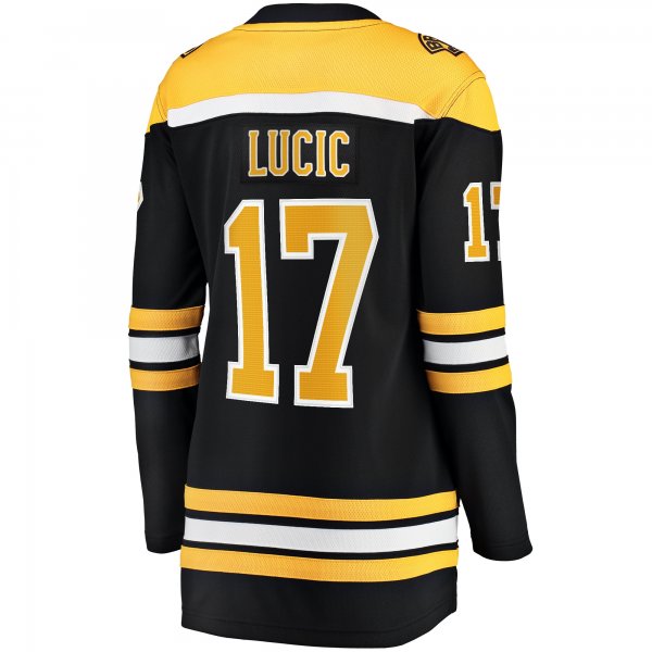 Women's Boston Bruins Milan Lucic Fanatics Black Home Breakaway Player Jersey