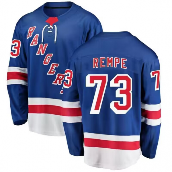 Men's New York Rangers #73 Matt Rempe Blue NHL Home Jersey