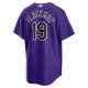 Men's Colorado Rockies Charlie Blackmon Nike Purple Alternate Replica Player Name Jersey