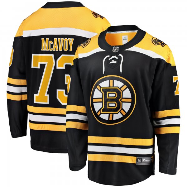 Men's Boston Bruins Charlie McAvoy Fanatics Black Home Breakaway Jersey