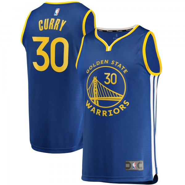 Men's Golden State Warriors Stephen Curry Fanatics Royal Fast Break Replica Player Team Jersey - Icon Edition