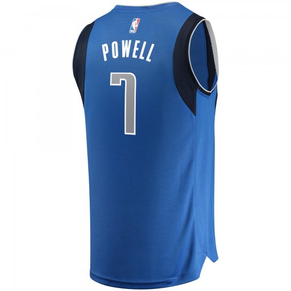 Men's Dallas Mavericks Dwight Powell Fanatics Blue Fast Break Replica Team Color Player Jersey - Icon Edition