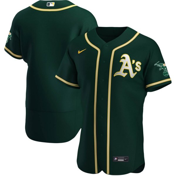 Men's Nike Oakland Athletics Blank Green Alternate 2020 Team MLB Jersey