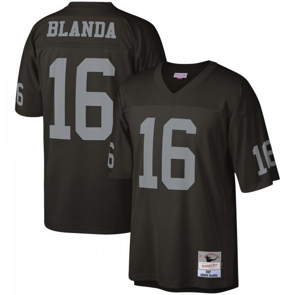 Men's Las Vegas Raiders George Blanda Mitchell & Ness Black Legacy Replica Jersey