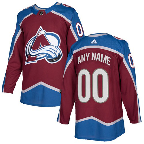 Men's Adidas Avalanche Personalized Burgundy Red Home NHL Jersey