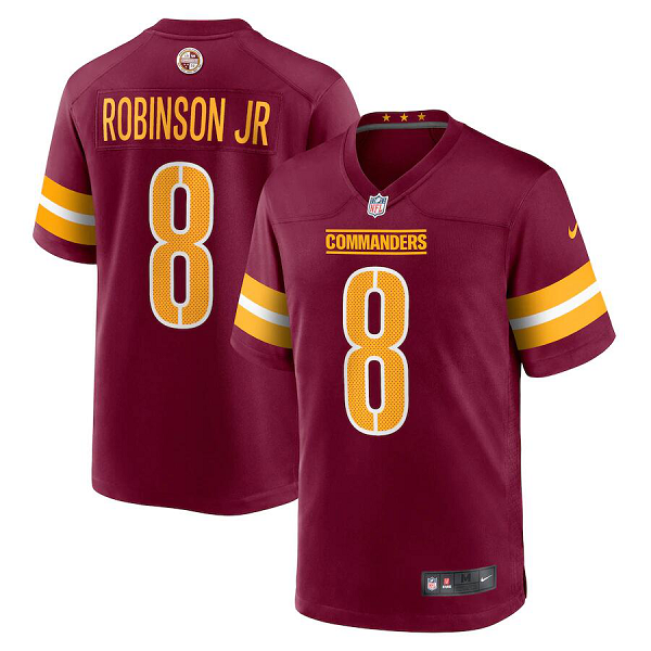 Men's Washington Commanders #8 Brian Robinson Nike Burgundy Player Game NFL Jersey