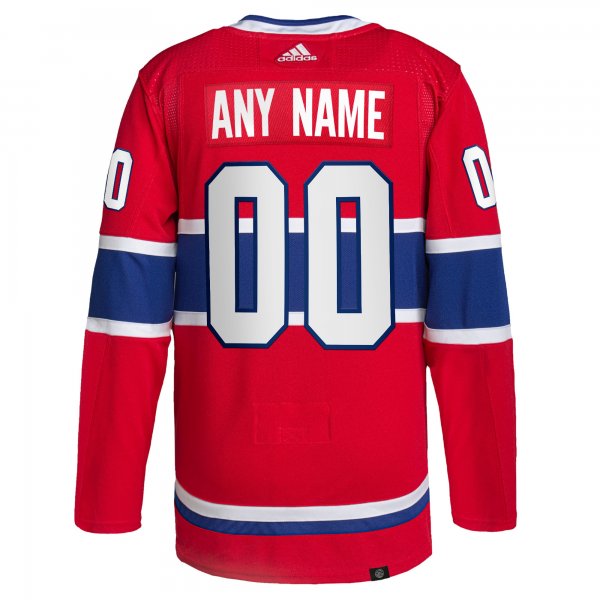 Men's Montreal Canadiens  adidas Red Home  Primegreen Custom Jersey