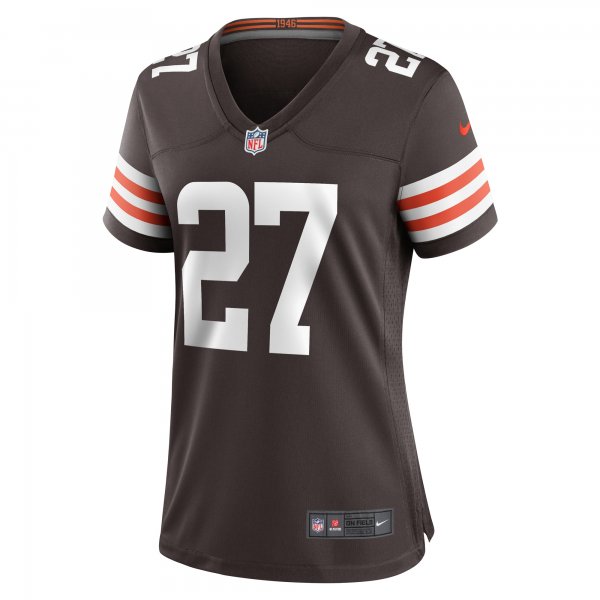 Women's Cleveland Browns Lorenzo Burns Nike  Brown Team Game Jersey