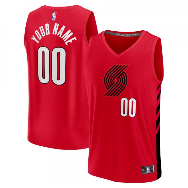 Youth Portland Trail Blazers  Fanatics Red Fast Break Replica Custom Jersey - Statement Edition