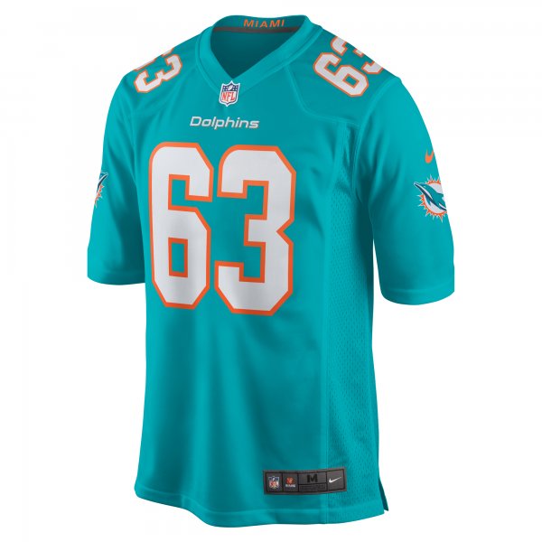 Men's Miami Dolphins Chasen Hines Nike  Aqua Team Game Jersey