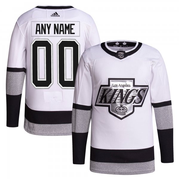 Men's Los Angeles Kings  adidas White Alternate 2021/22 Primegreen Custom Jersey