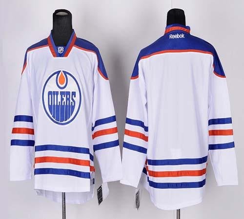 Edmonton Oilers Blank White Stitched NHL Jersey